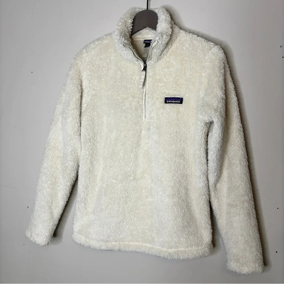 Patagonia Birch White Los Gatos 1/4-Zip Fleece Pullover Size S - Picture 10 of 11
